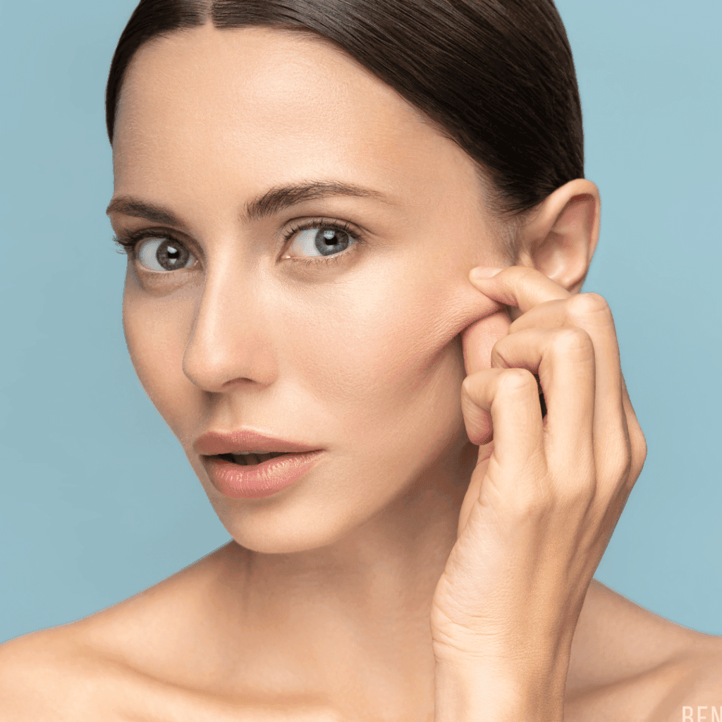 Hydrating Fillers treatments a women done on his cheeks at facelit